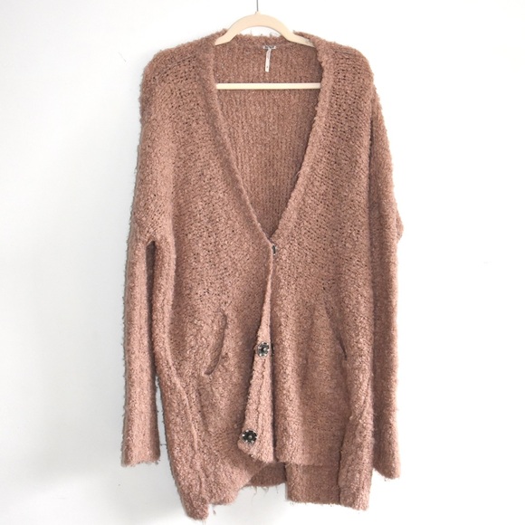 FREE PEOPLE CHUNKY CARDIGAN SWEATER - Picture 2 of 7